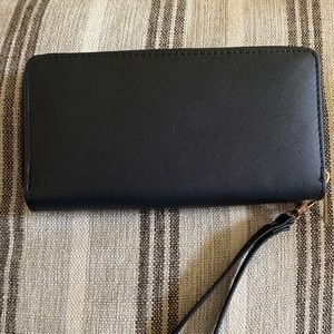 Black long wallet.
